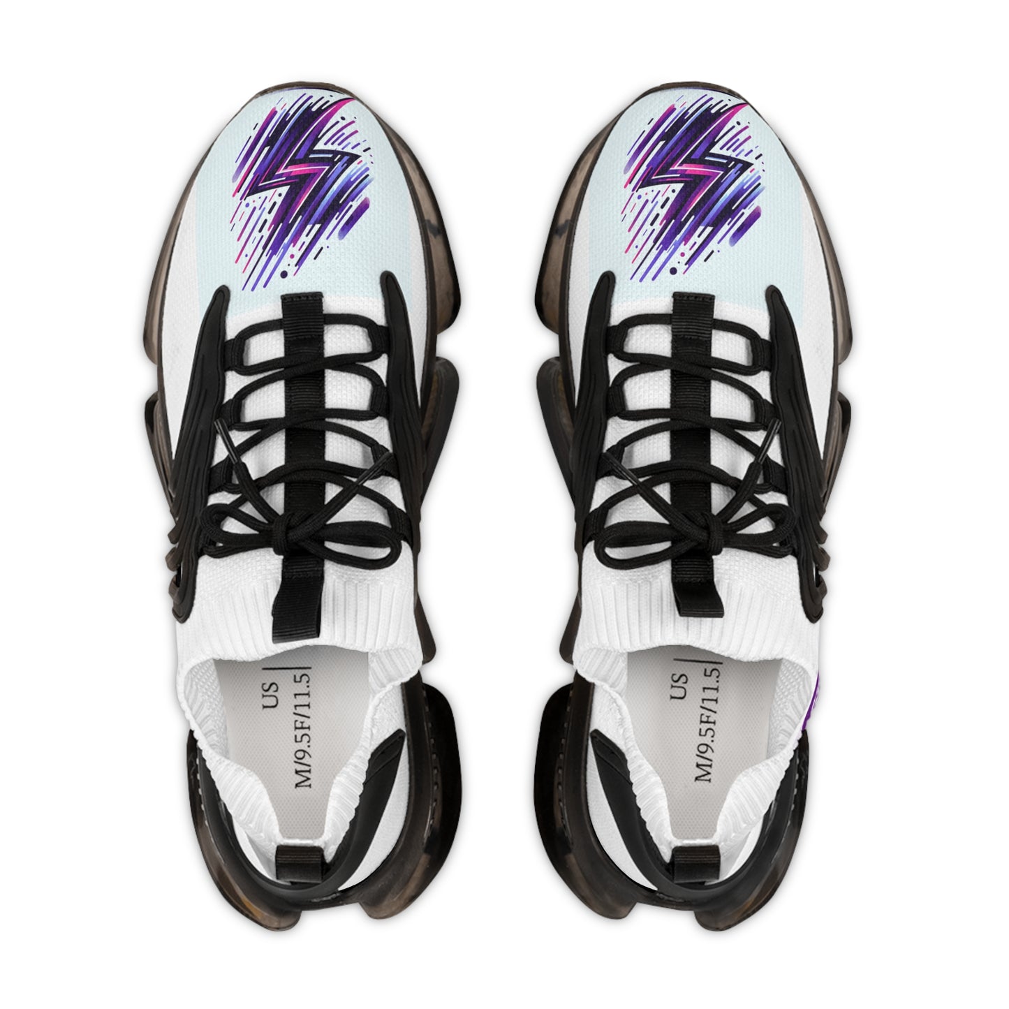 Men's Mesh Sneakers-Epilepsy Awareness-Lightning Bolt
