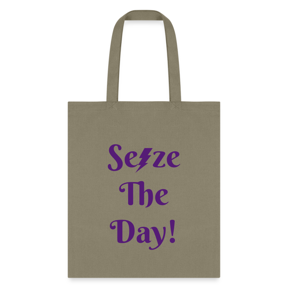 Tote Bag-Seize the day!-Support Epilepsy Awareness - khaki