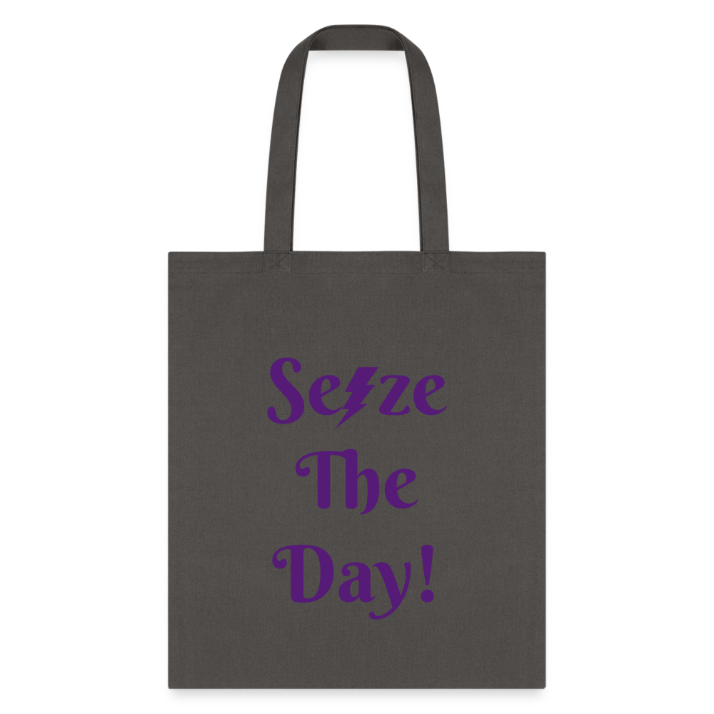 Tote Bag-Seize the day!-Support Epilepsy Awareness - charcoal