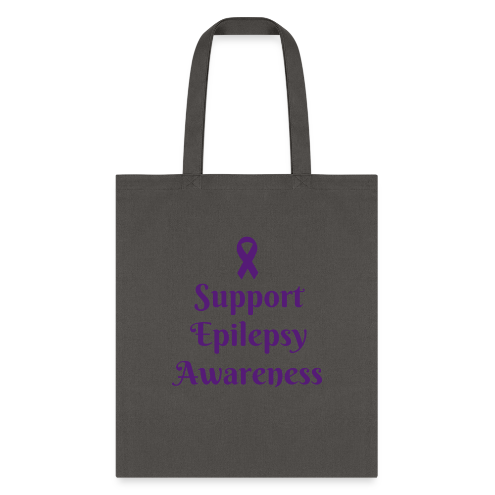 Tote Bag-Seize the day!-Support Epilepsy Awareness - charcoal