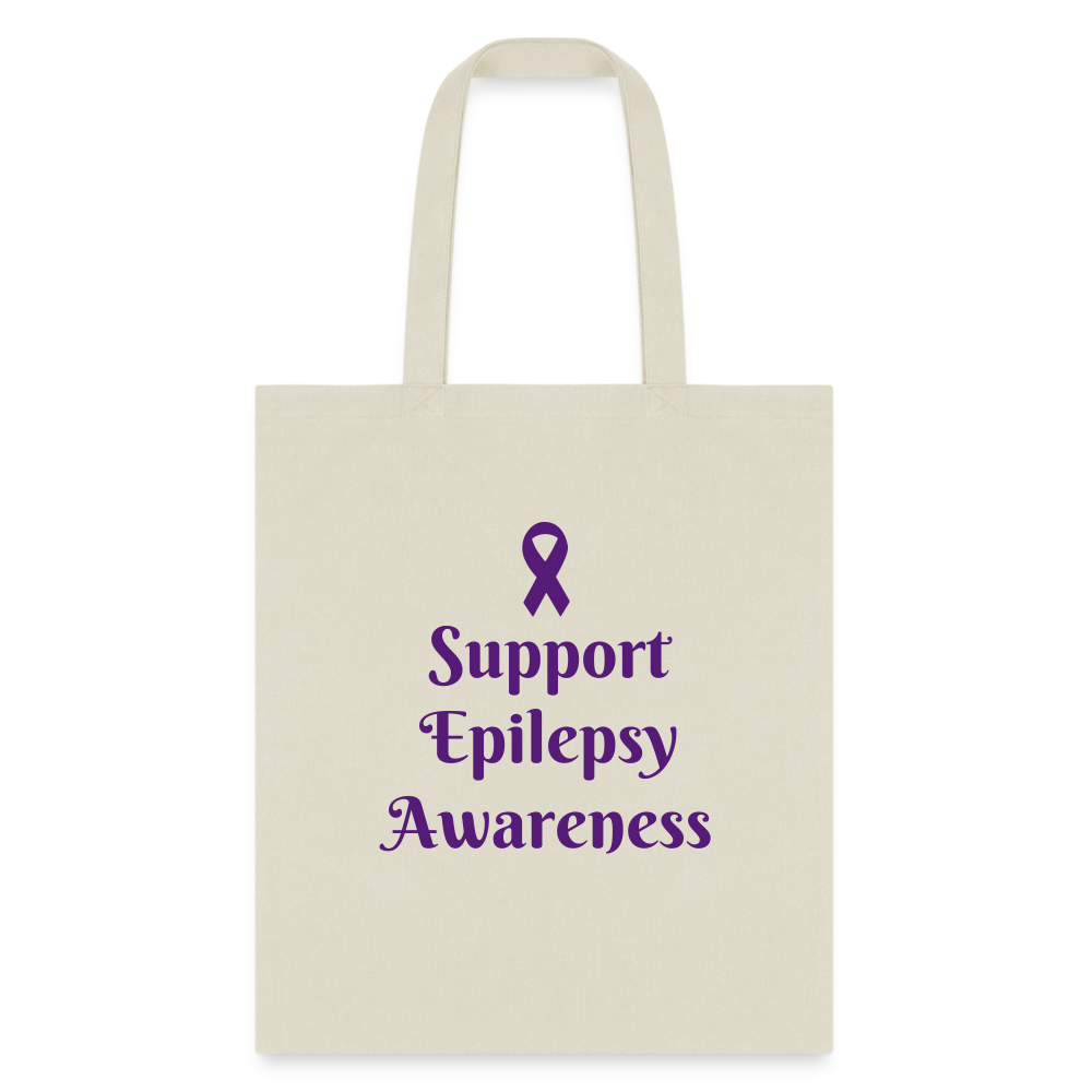 Tote Bag-Seize the day!-Support Epilepsy Awareness - natural