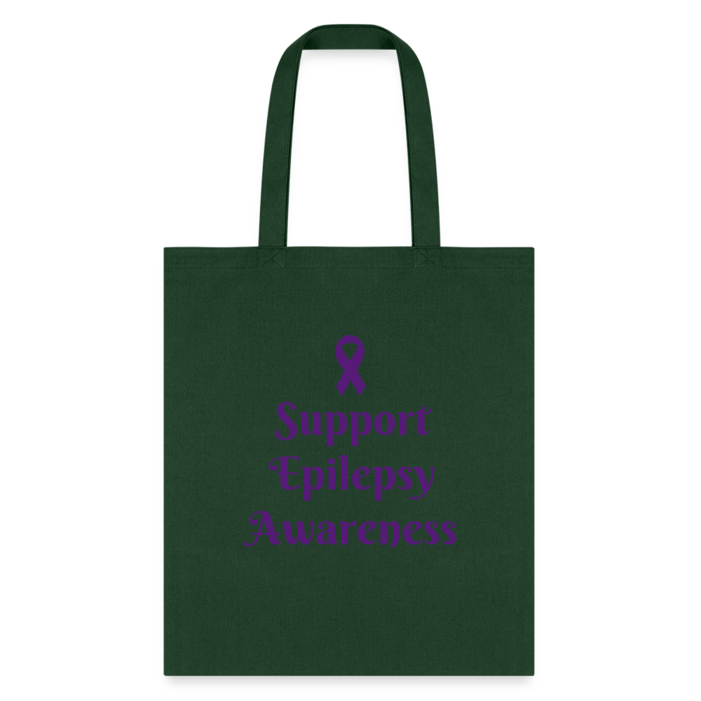 Tote Bag-Seize the day!-Support Epilepsy Awareness - forest green
